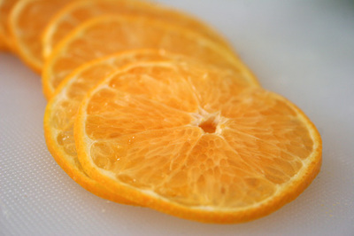 drying clementine slices